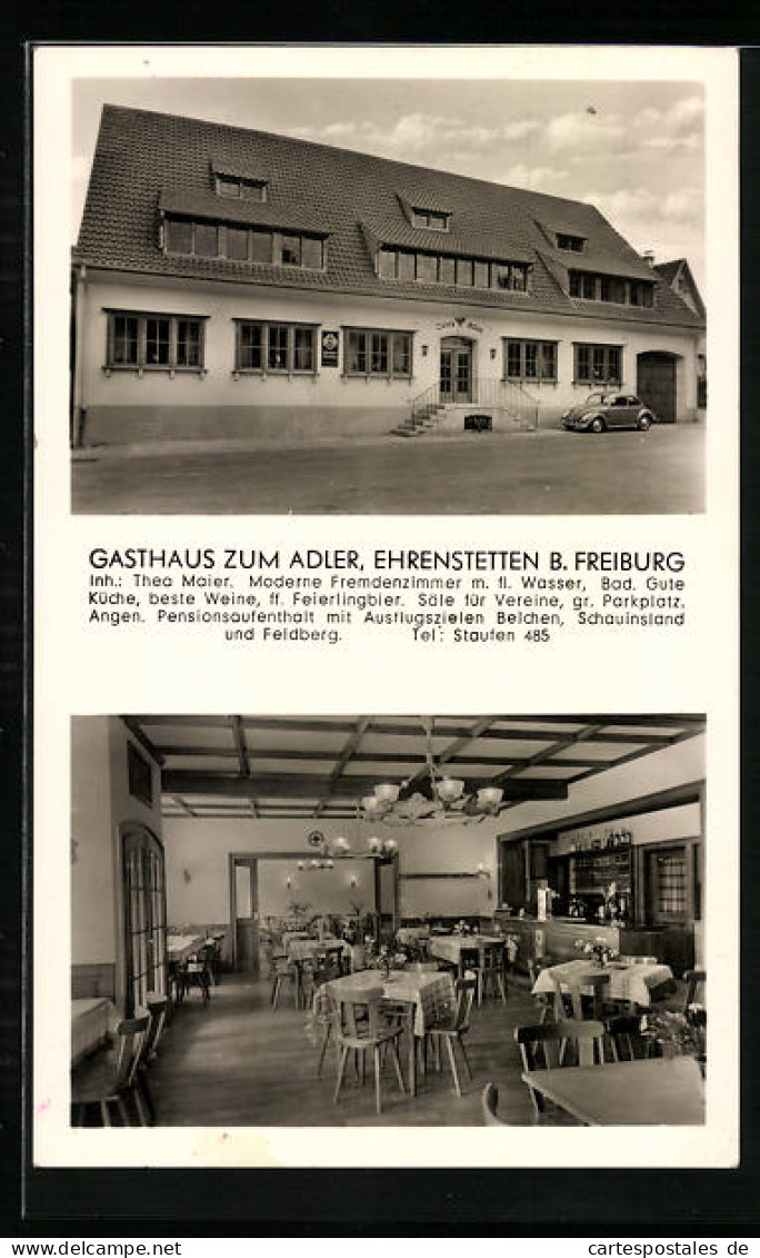 AK Ehrenstetten B. Freiburg, Gasthaus Zum Adler  - Freiburg I. Br.