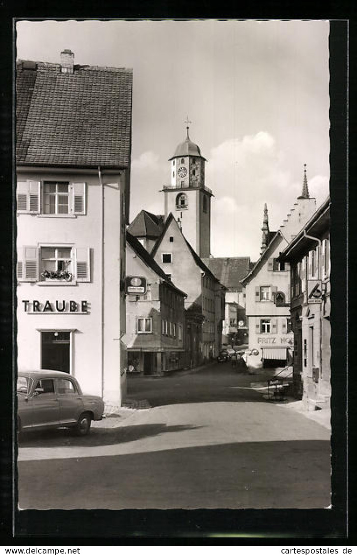 AK Messkirch I. Baden, Ortsansicht Mit Gasthof Traube  - Baden-Baden