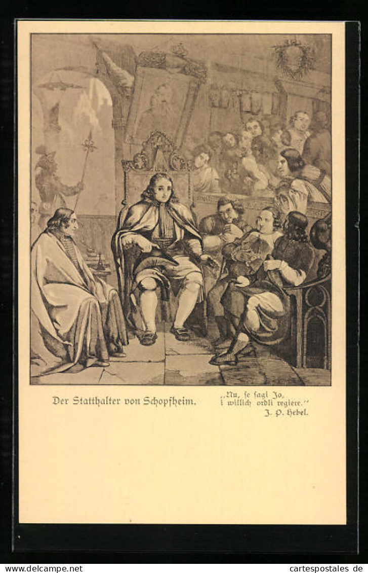 Künstler-AK Schopfheim, Der Statthalter Von Schopfheim  - Schopfheim