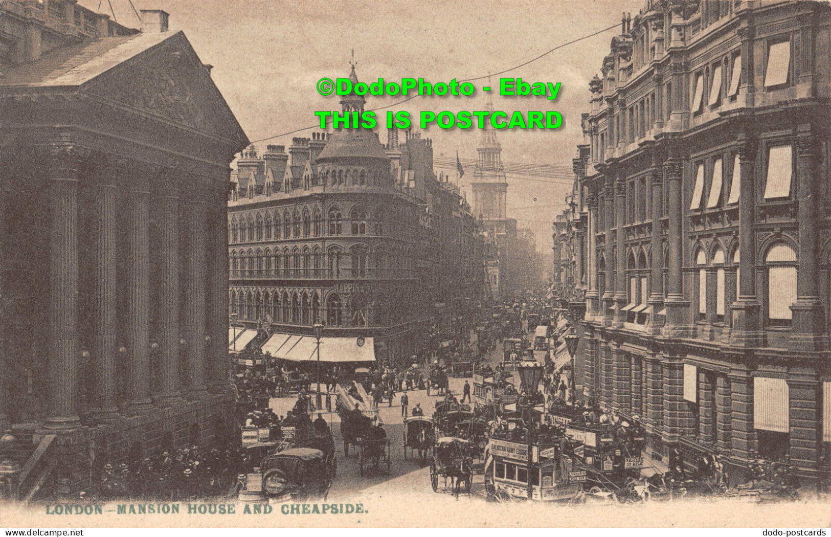 R453272 London. Mansion House And Cheapside. The London Stereoscopic Companys Le - Andere & Zonder Classificatie