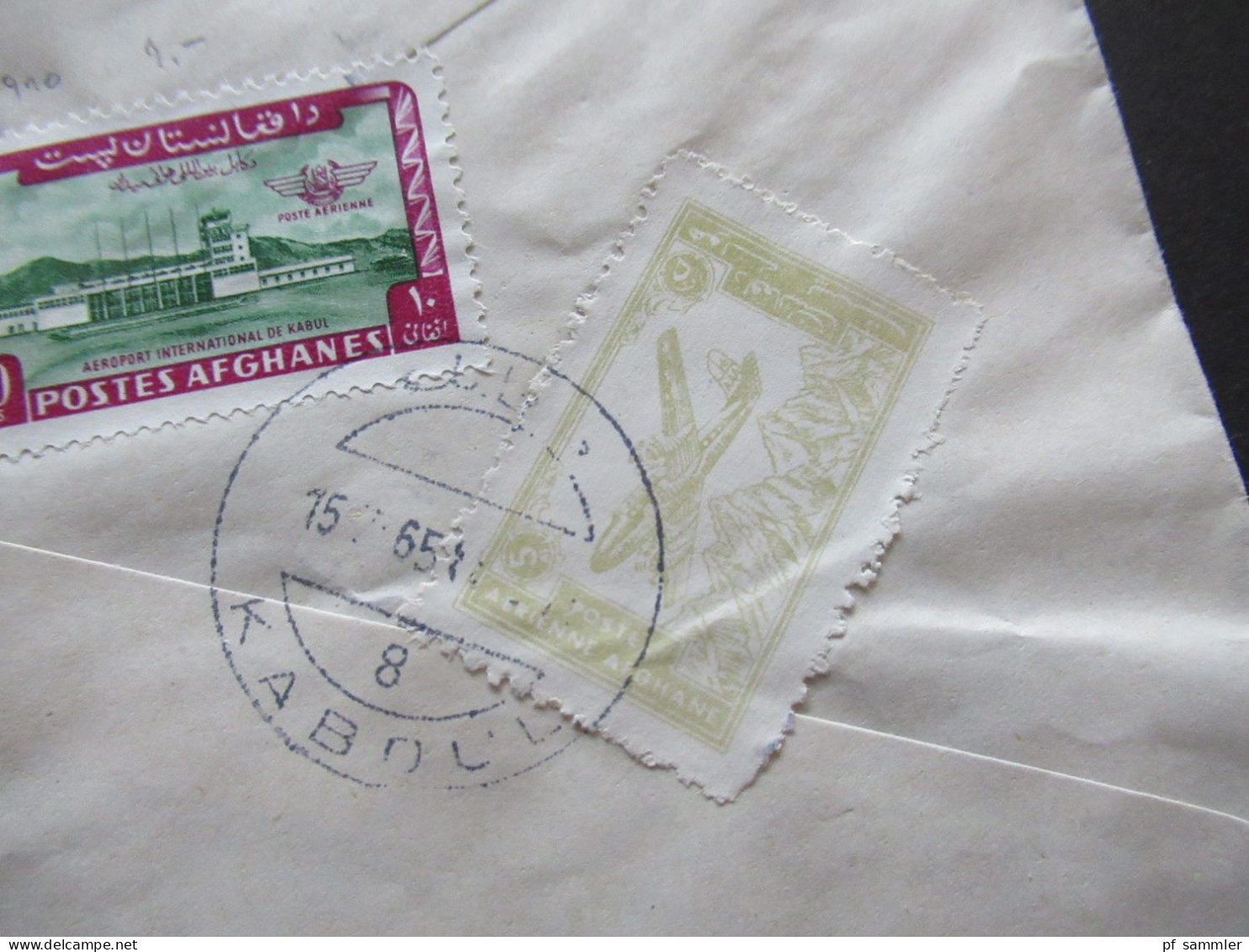 Asien Afghanistan 1965 Registered Air Mail Postes Afghanes Umschlag Siemens Afghanistan Limited Kabul - Menden Sauerland - Afghanistan