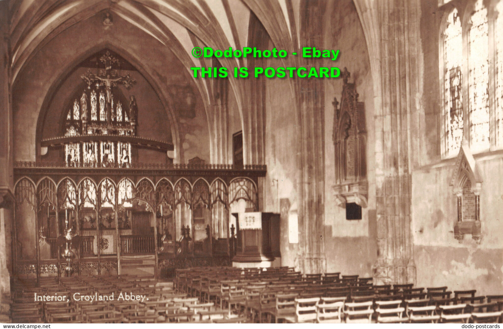 R453704 Interior Croyland Abbey. RP. Post Card - World