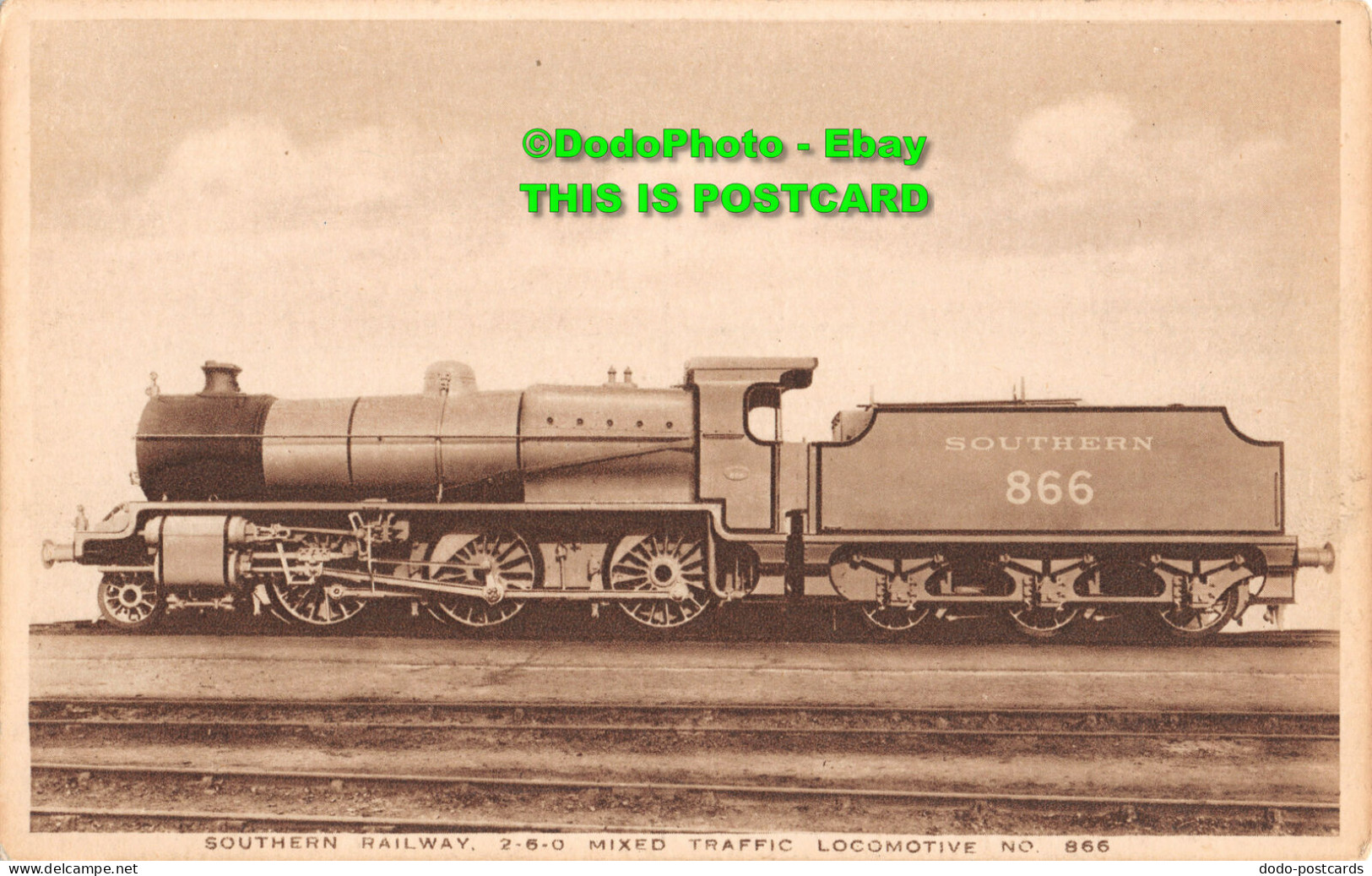 R453300 Southern Railway. 2 6 0 Mixed Traffic Locomotive No. 866. Built At Ashfo - Monde