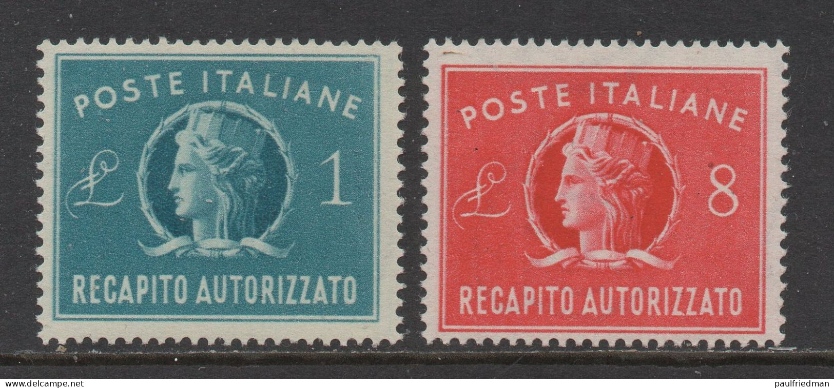 Repubblica 1947 - Recapito Autorizzato - Nuovi Gomma Integra - MNH** - 1946-60: Neufs