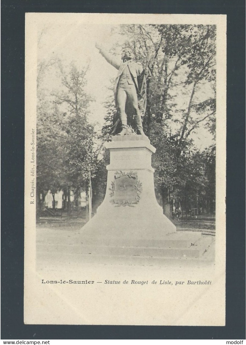 CPA - 39 - Lons-le-Saunier - Statue De Rouget De Lisle, Par Bartholdi - Précurseur - Non Circulée - Lons Le Saunier