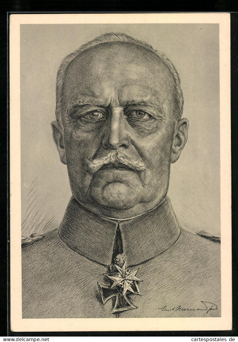 Künstler-AK Erich Ludendorff Im Portrait  - Historische Persönlichkeiten