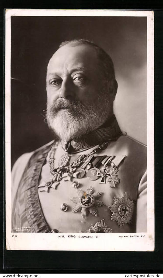 Pc H. M. King Edward VII. Von England  - Familles Royales