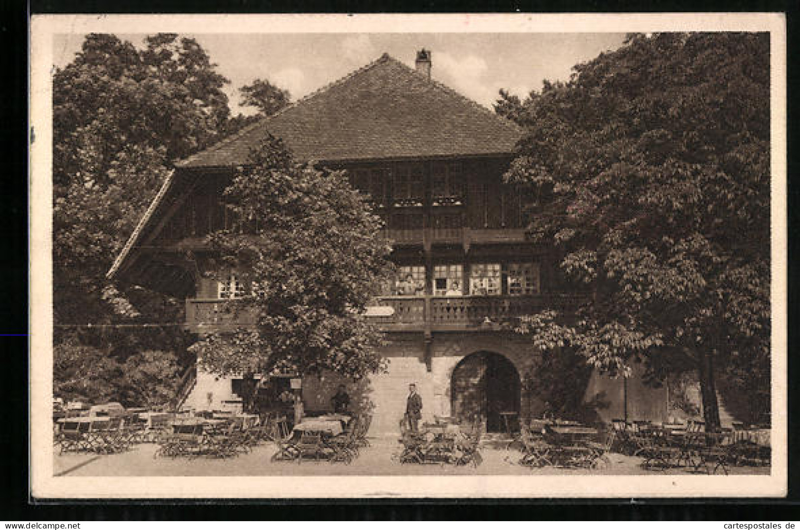 AK Karlsruhe I. B., Stadtgarten-Restaurant Stadthaus  - Karlsruhe