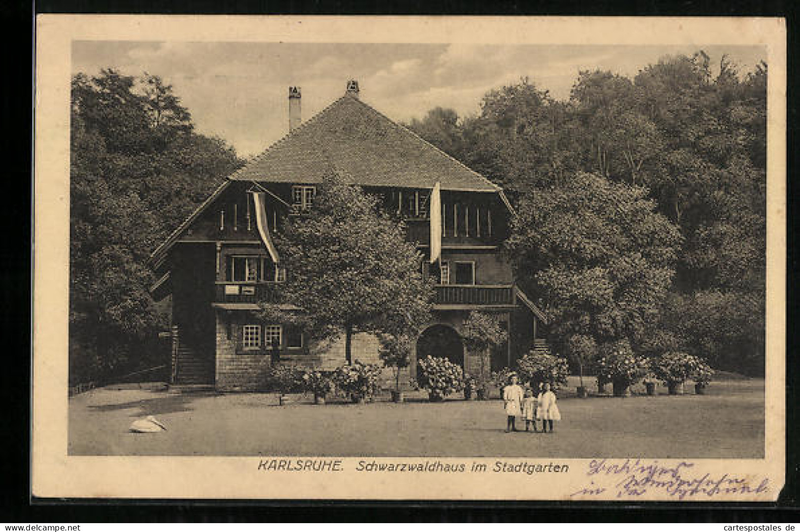 AK Karlsruhe, Hotel Schwarzwaldhaus Im Stadtgarten  - Karlsruhe