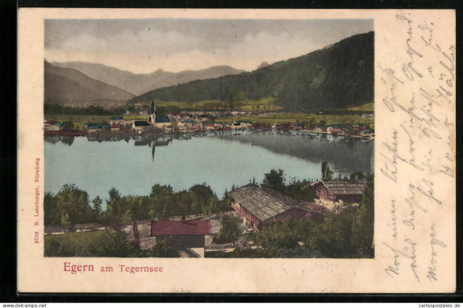 AK Egern Am Tegernsee, Teilansicht Mit Kirche  - Tegernsee