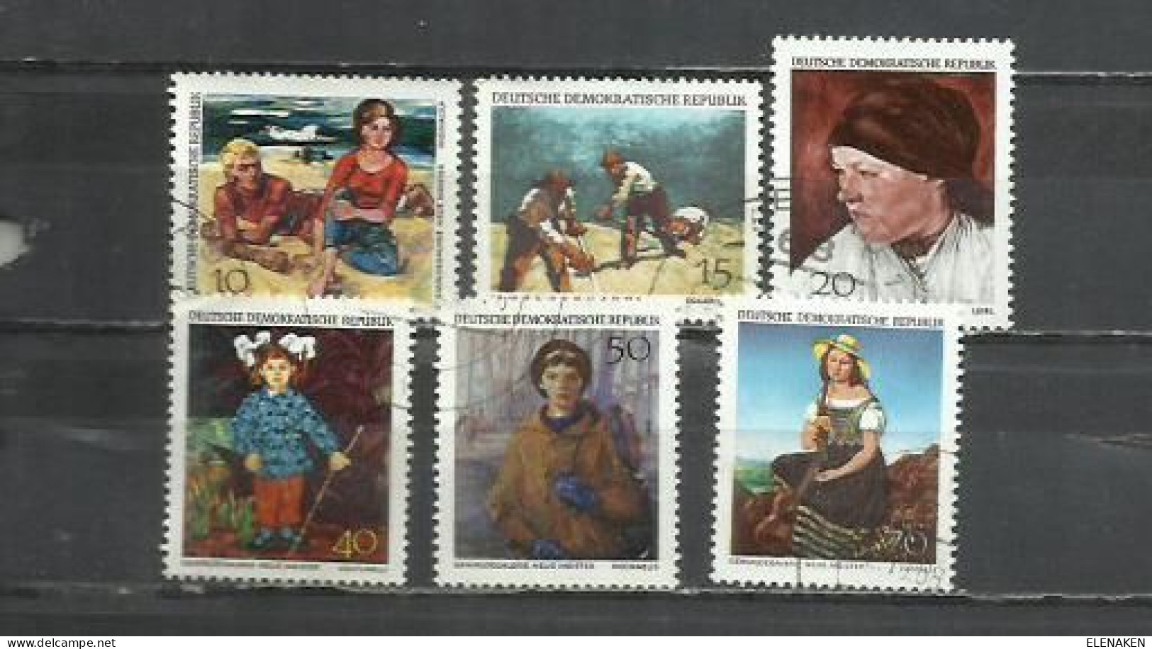 2646-ALEMANIA DEMOCRATICA DDR SERIE COMPLETA PINTURA ARTE 1968 Nº1089/1094 - Used Stamps