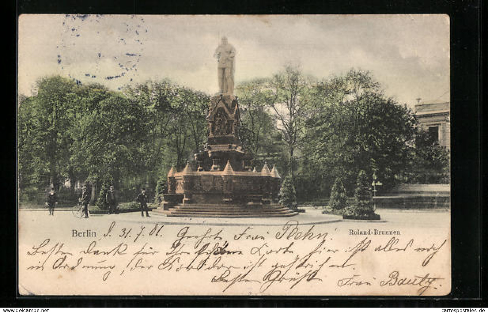 AK Berlin-Tiergarten, Roland-Brunnen  - Dierentuin