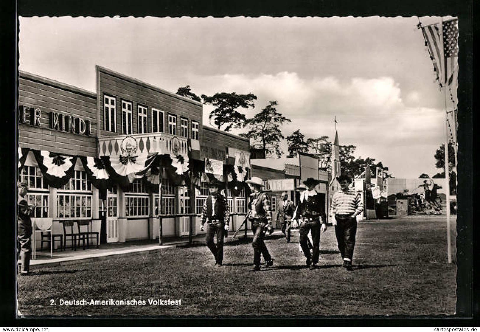 AK Berlin-Zehlendorf, 2. Deutsch-Amerikanisches Volksfest, Cowboys In Der Westernstadt  - Zehlendorf