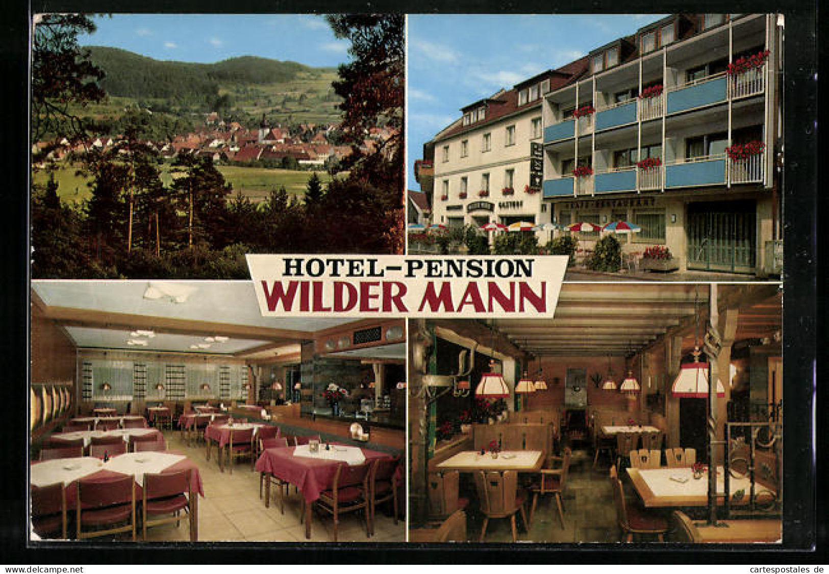 AK Königstein /Frankenalb, Ortsansicht, Hotel-Pension Wilder Mann  - Other & Unclassified