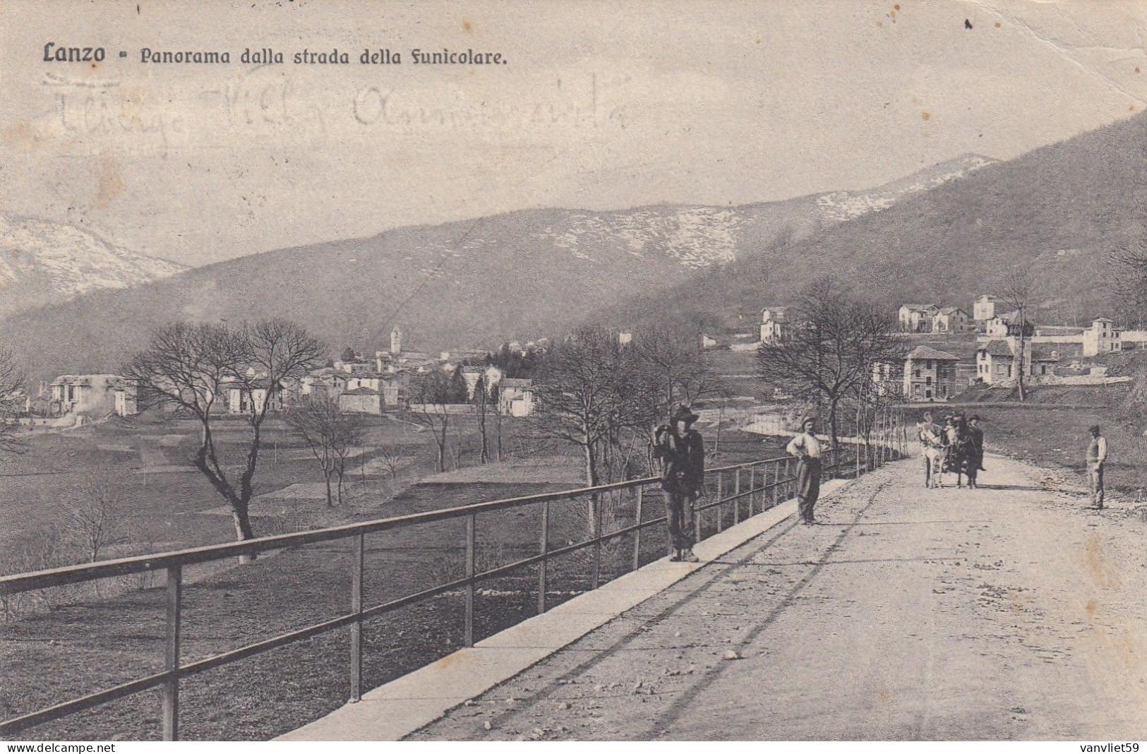 LANZO DINTELVI-COMO-PANORAMA DALLA STRADADELLA FUNICOLARE-CARTOLINA  VIAGGIATA IL 19-7-1916 - Como