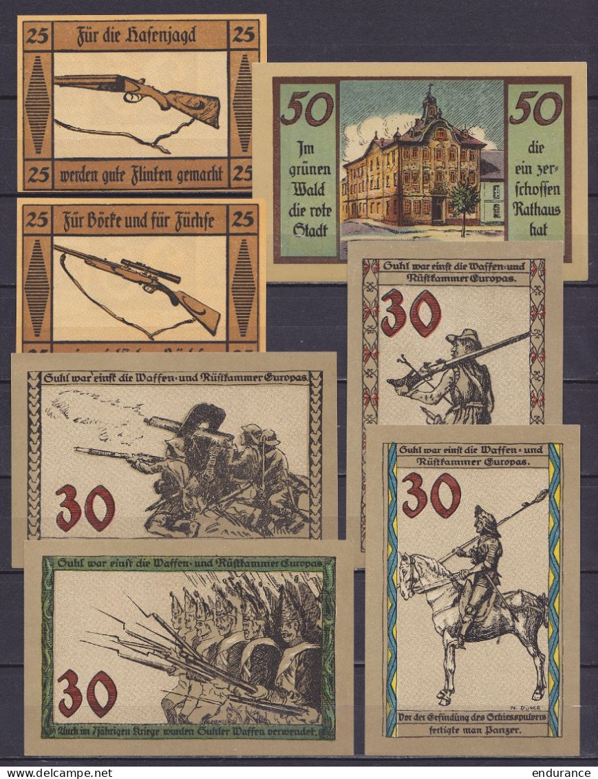 Lot De 15 Billets De Nécessité (Dutschein Notgeld) Des Villes De Suhl, Wartburgstadt Eisenach, Oppurg & Halle) 1921 & 19 - Administration De La Dette