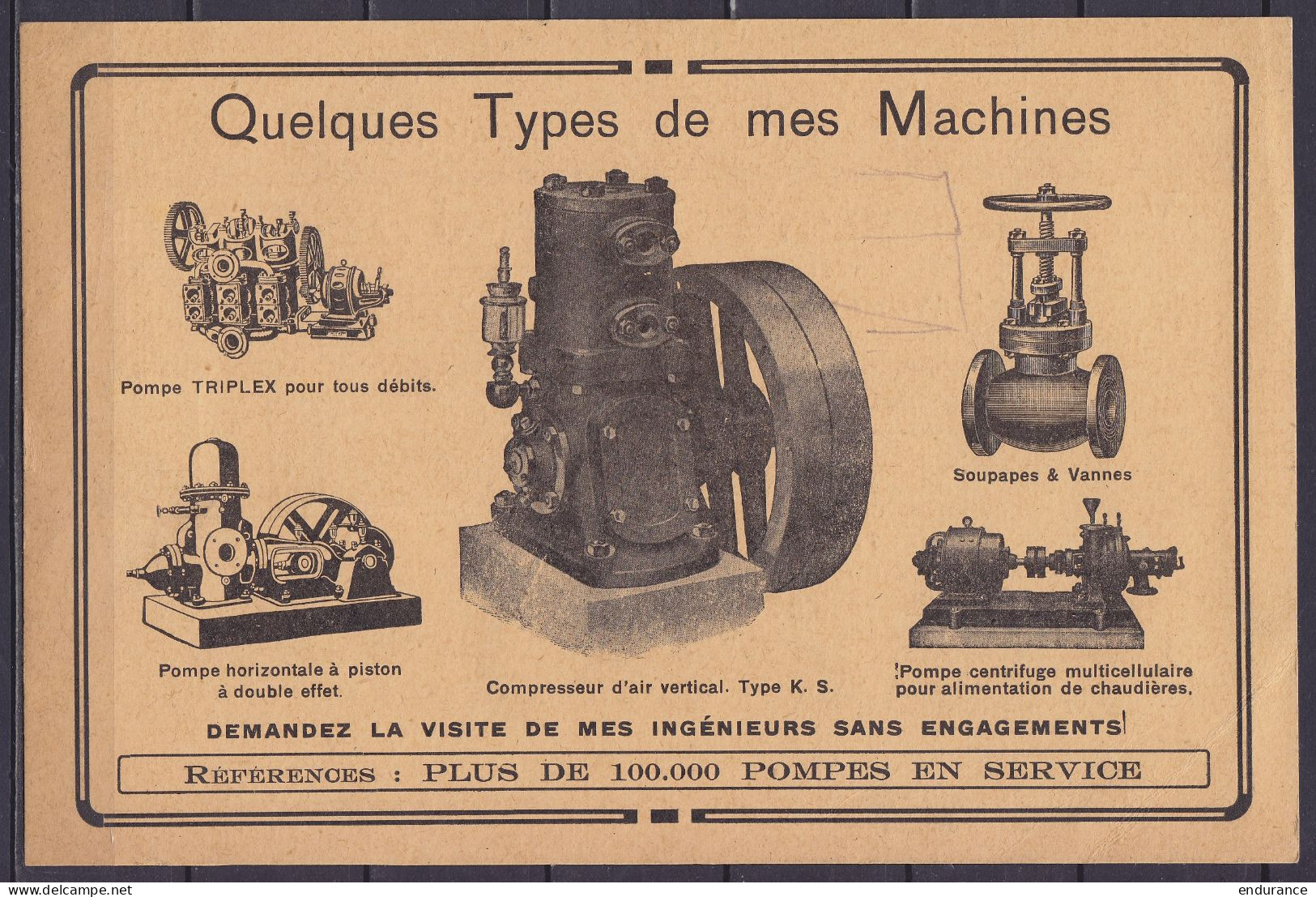 Carte Pub "Machines Hydrauliques Edgar Jublou" Affr. PREO Houyoux 3c [LIEGE /1924/ LUIK] Pour MANAGE - Typos 1922-31 (Houyoux)