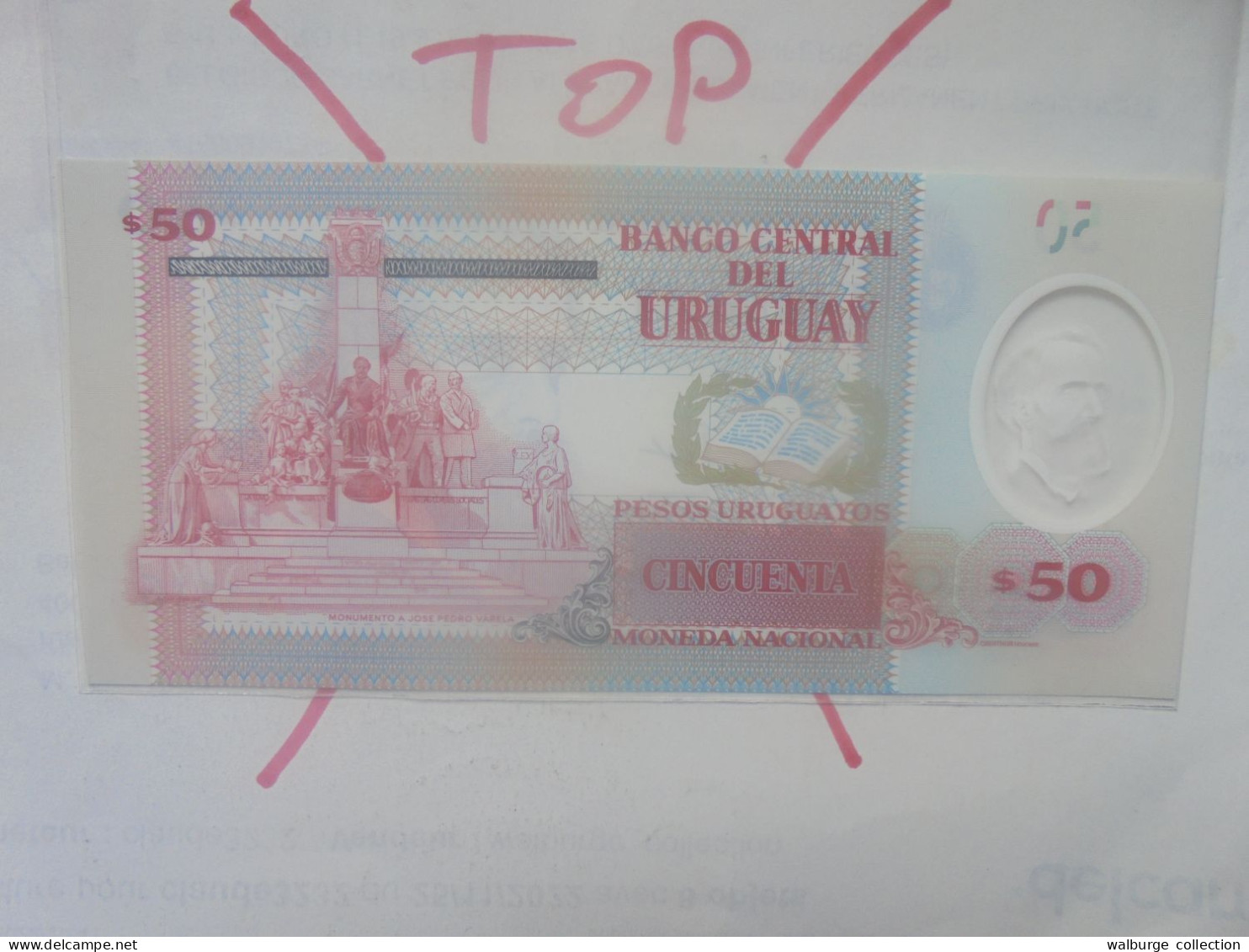 URUGUAY 50 PESOS 2020 (Polymer) Neuf (B.33) - Uruguay