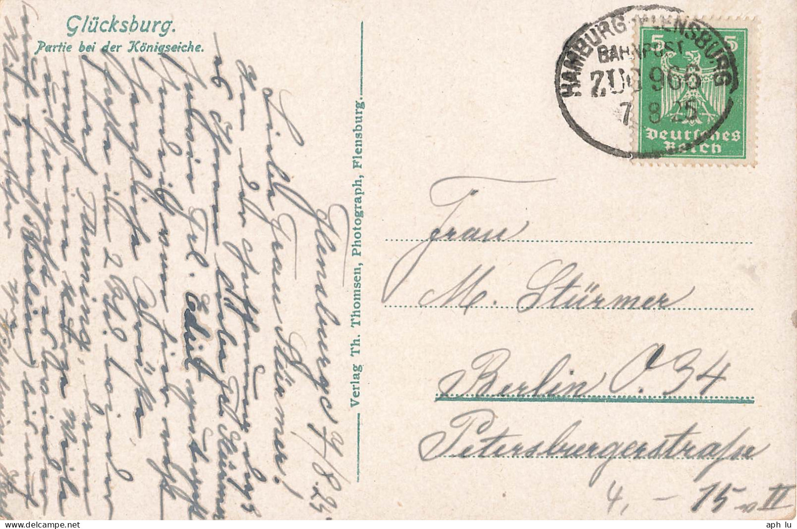 Bahnpost (Ambulant; R.P.O./T.P.O.) Hamburg-Flensburg (ZA2592) - Lettres & Documents
