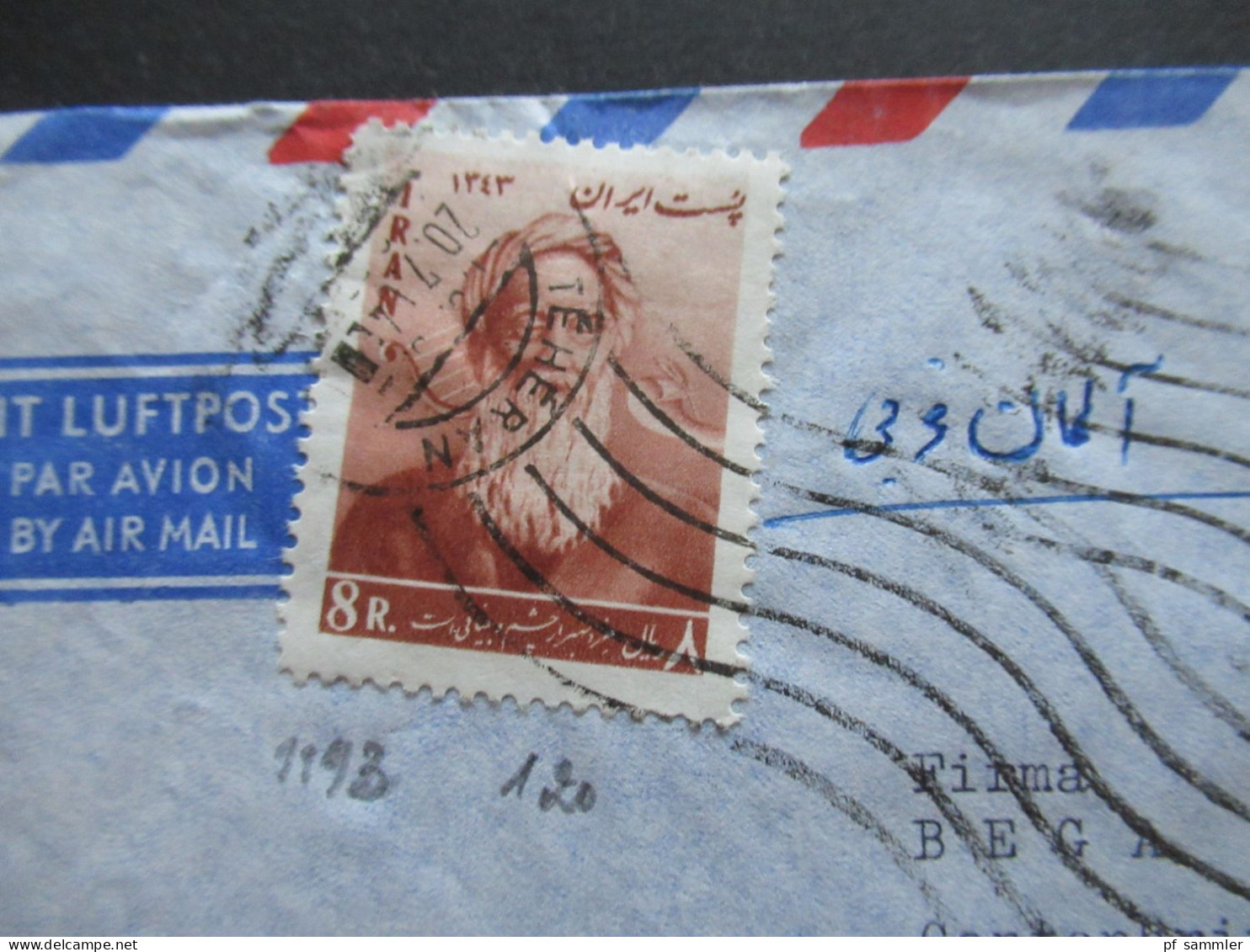 Asien Iran / Persien Teheran Persia 1960er Jahre Via Air Mail Luftpost 4 Belege Auslandsbriefe - Iran