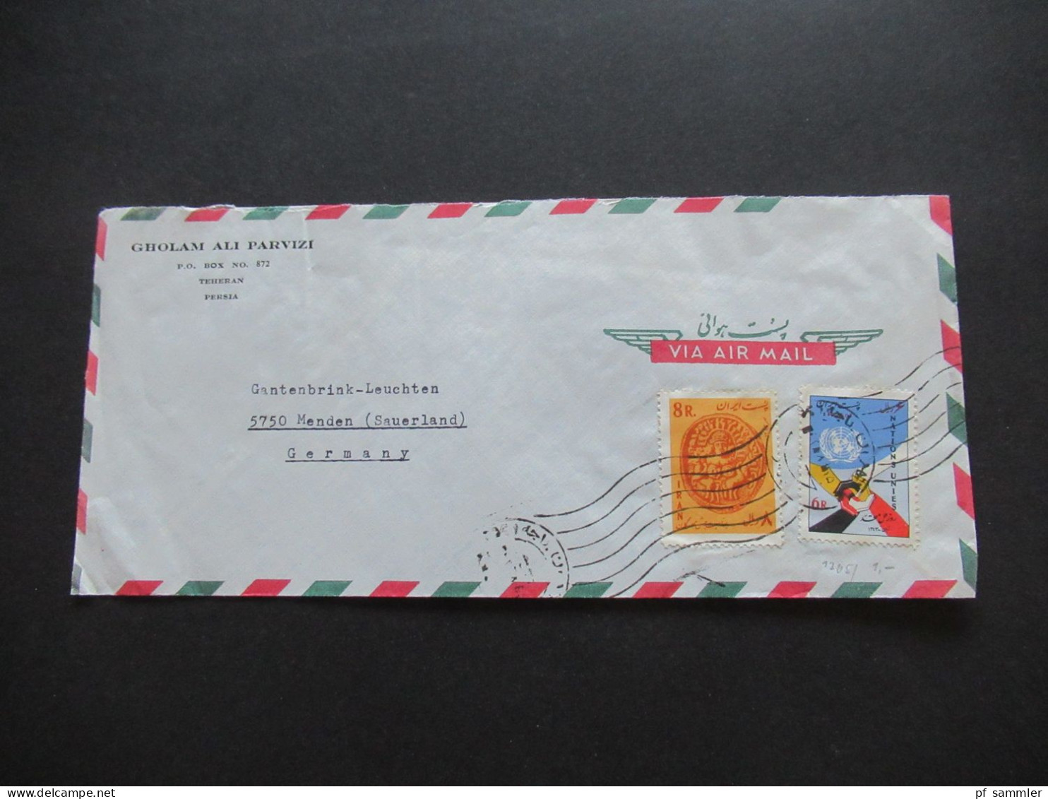 Asien Iran / Persien Teheran Persia 1960er Jahre Via Air Mail Luftpost 4 Belege Auslandsbriefe