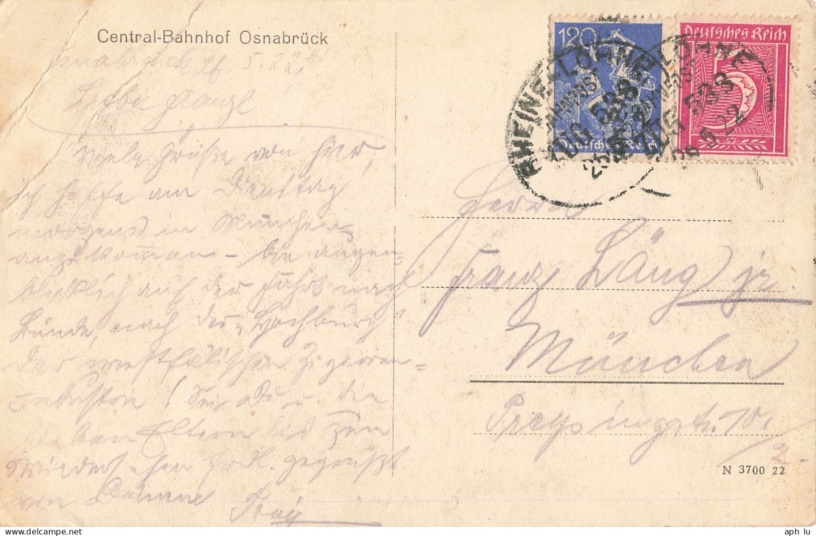 Bahnpost (Ambulant; R.P.O./T.P.O.) Rheine-Löhne (ZA2594) - Lettres & Documents