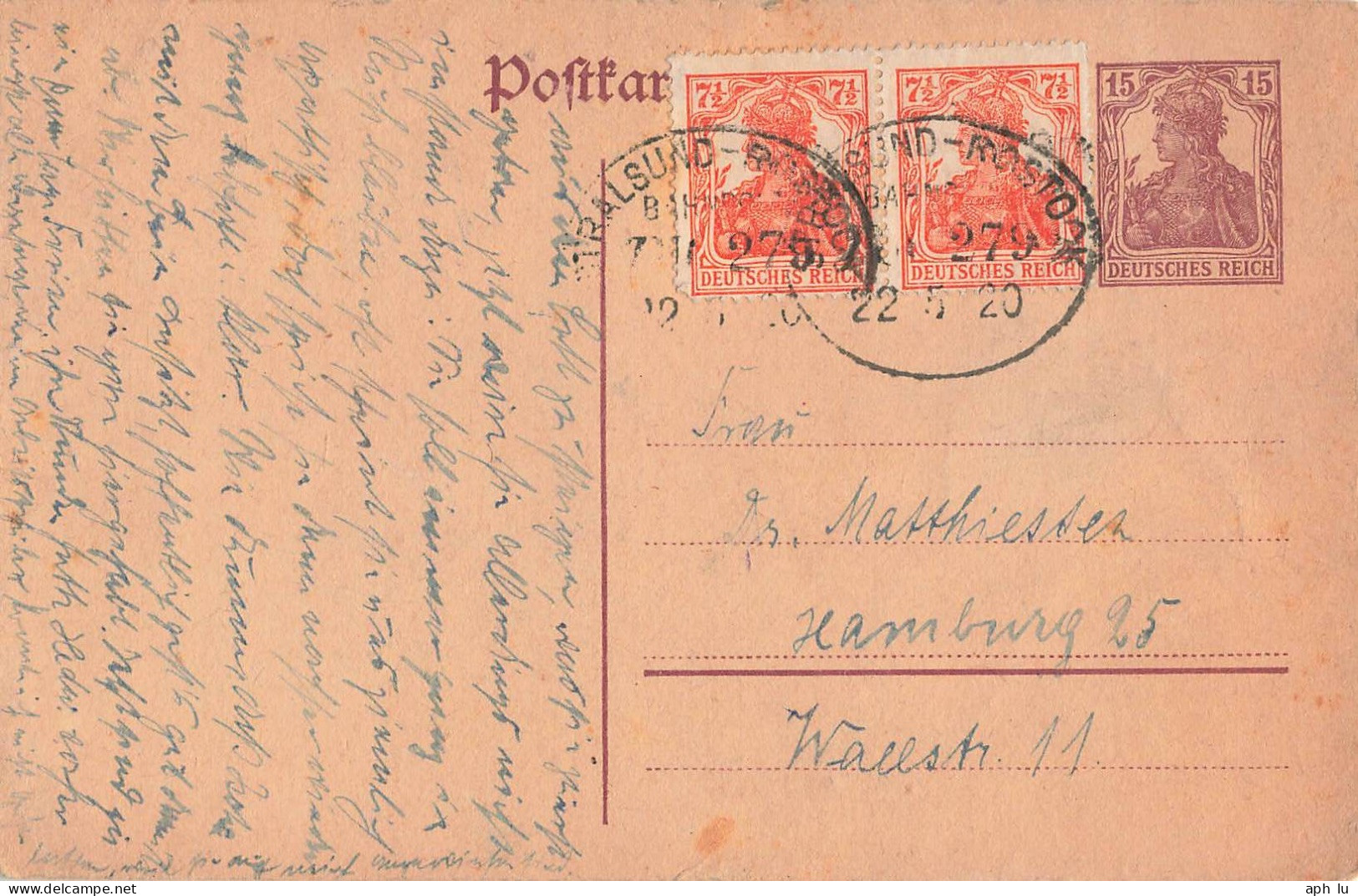 Bahnpost (Ambulant; R.P.O./T.P.O.) Stralsund-Rostock (ZA2596) - Lettres & Documents