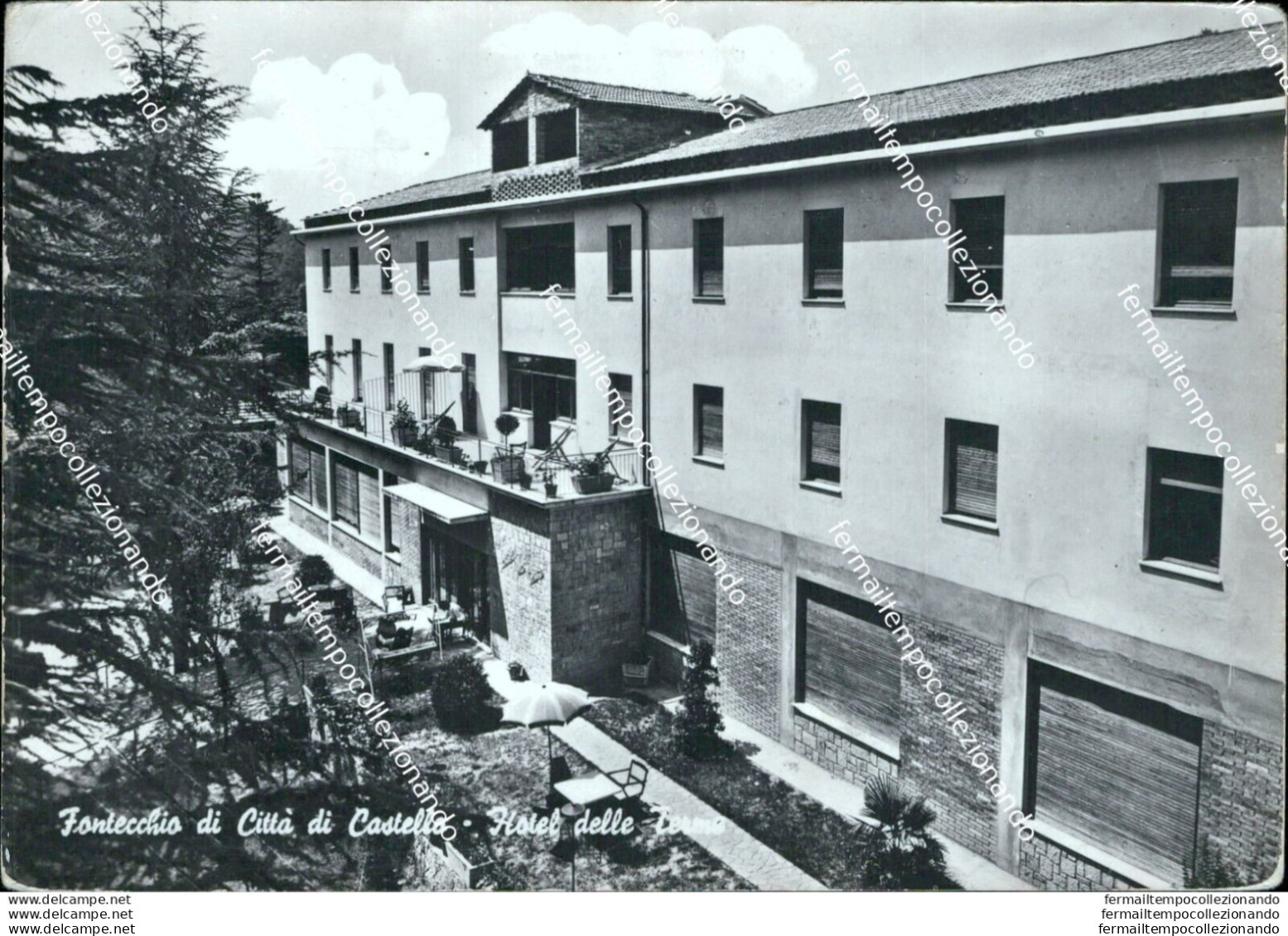 Ae713 Cartolina Fontecchio Di Citta' Di Castello Hotel Delle Terme Perugia - Perugia