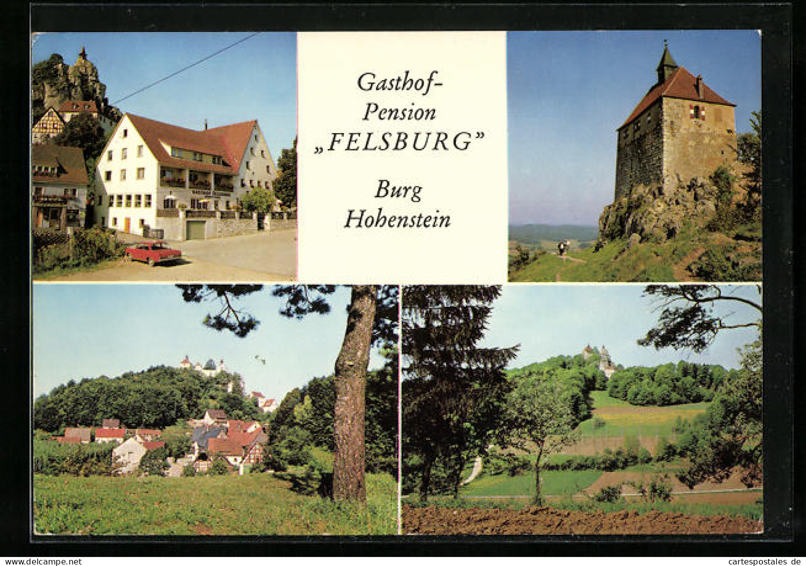 AK Burg Hohenstein Bei Hersbruck, Gasthof-Pension Felsburg, Inh.: Werner Eckert  - Hersbruck