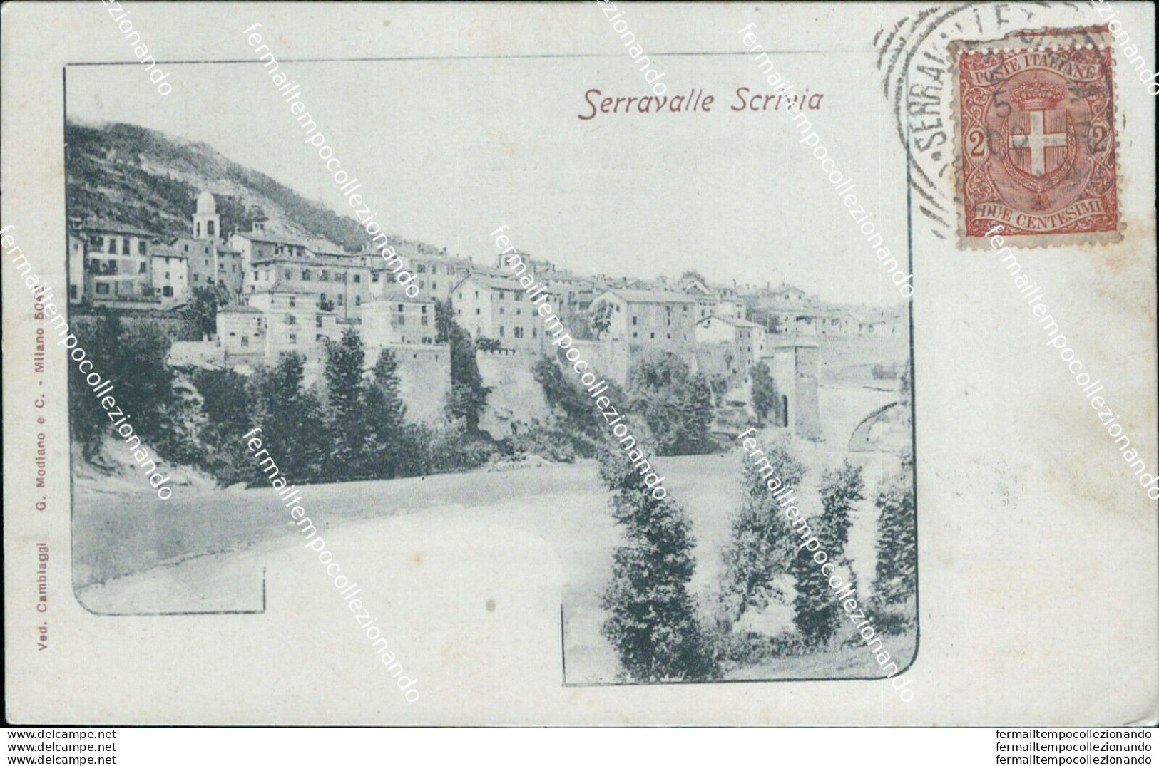 Az455 Cartolina Serravalle Scrivia Alessandria Piemonte Inizio 900 Bella!! - Alessandria