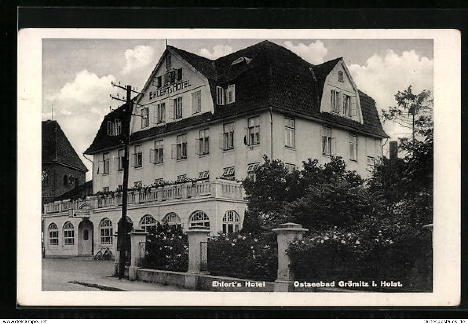 AK Grömitz I. Holst., Ostseebad, Ehlert`s Hotel  - Groemitz