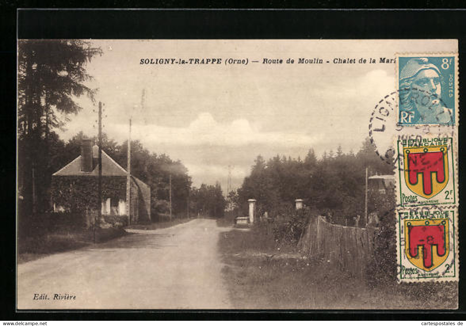 CPA Soligny-la-Trappe, Route De Moulin  - Other & Unclassified