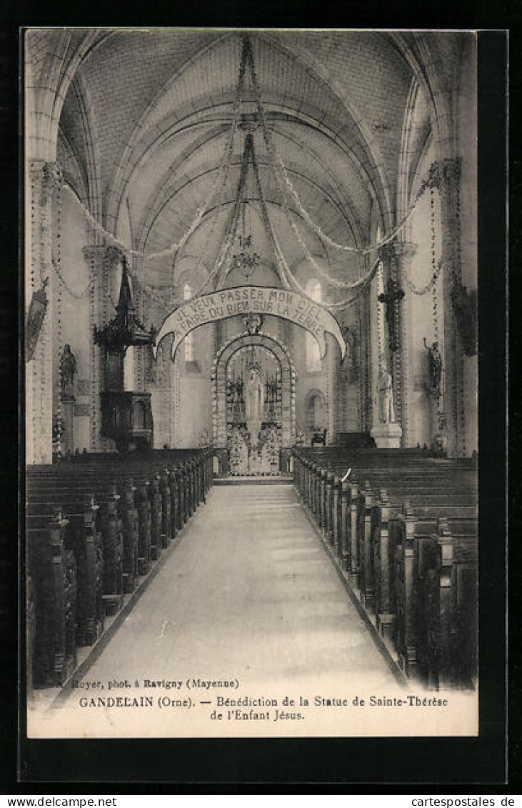 CPA Gandelain, Benediction De La Statue De Sainte-Therese  - Autres & Non Classés