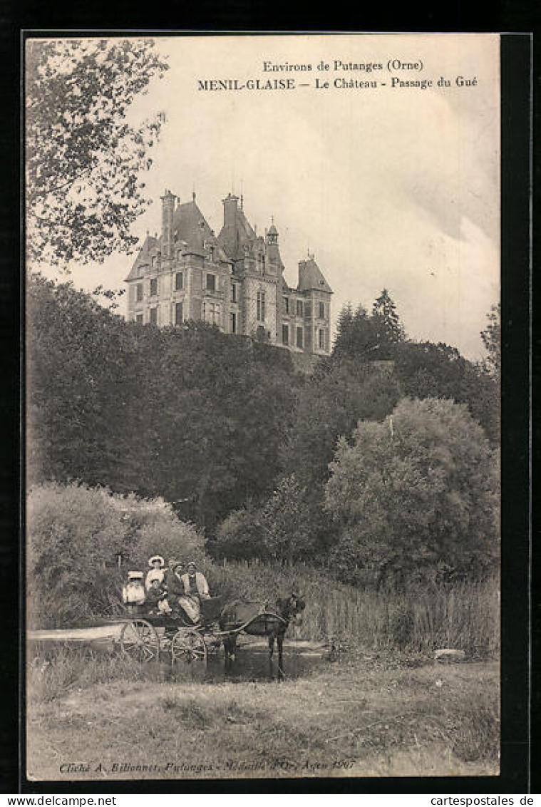 CPA Menil-Glaise, Le Chateau, Passage Du Gué  - Autres & Non Classés