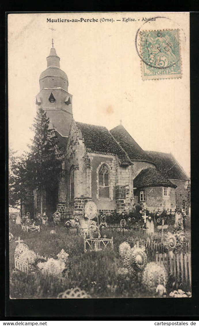 CPA Moutiers-au-Perche, Eglise, Abside  - Autres & Non Classés