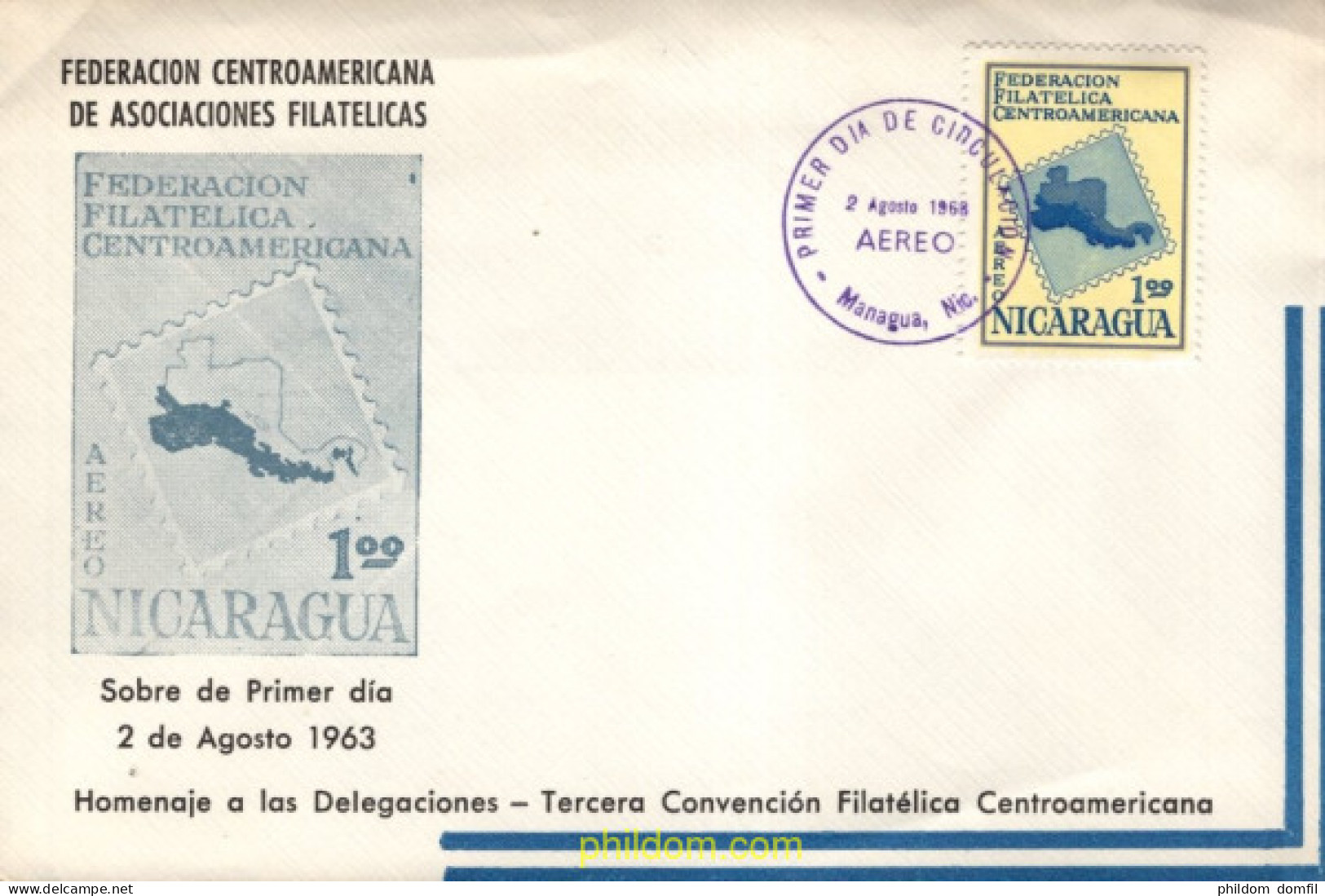 730940 MNH NICARAGUA 1963 FEDERACION FILATELICA CENTROAMERICANA - Nicaragua