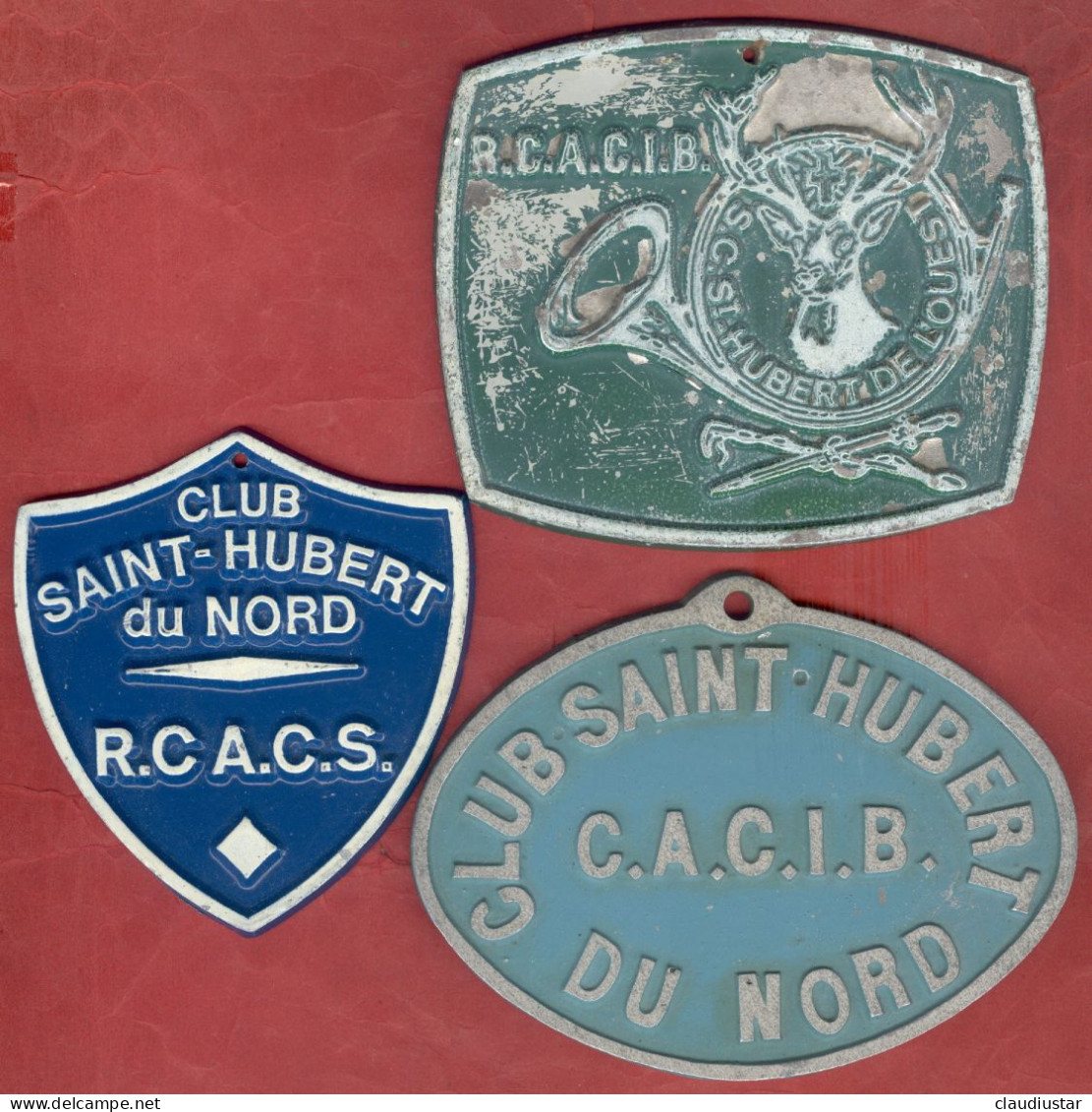 ** LOT  3  PLAQUES  ST. HUBERT ** - Andere & Zonder Classificatie