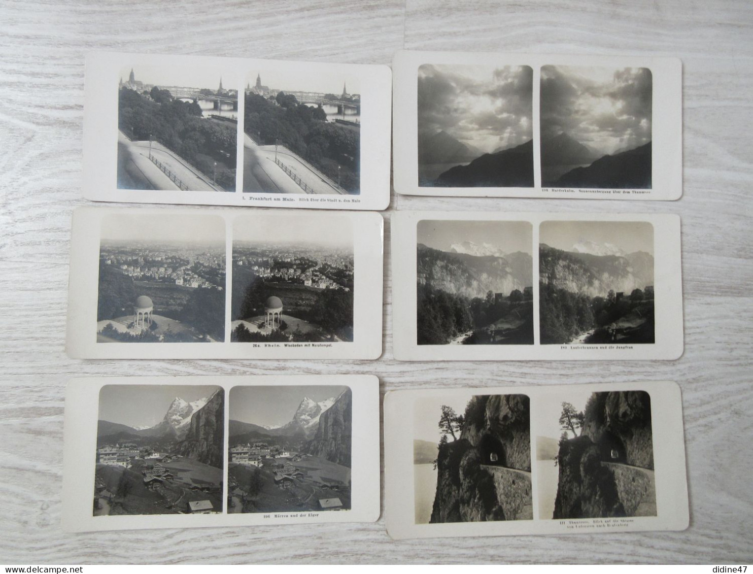 PHOTO STEREOSCOPIQUE - SUISSE-ALLEMAGNE- Lot De 6 Vues - Photos Stéréoscopiques