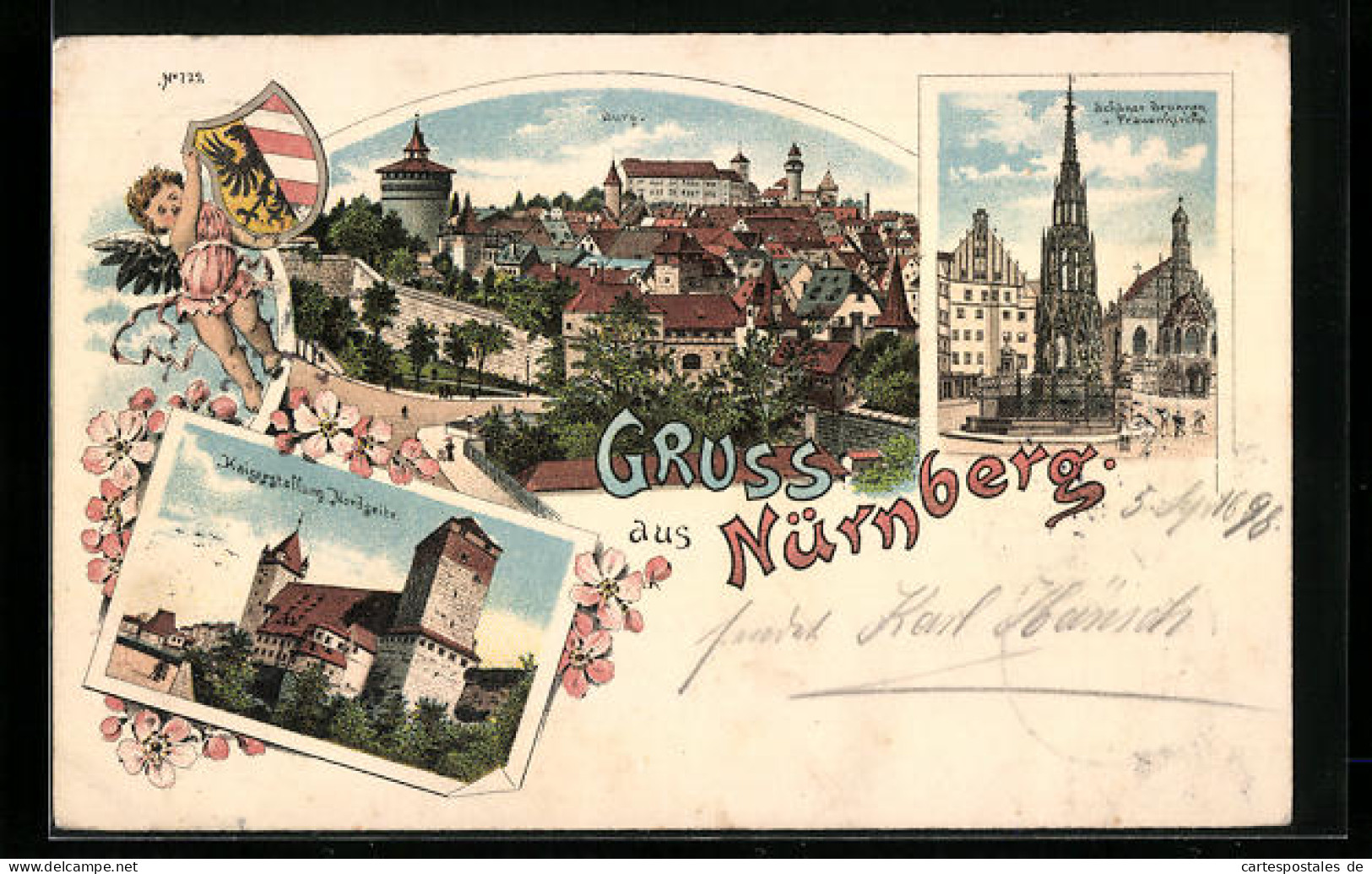 Lithographie Nürnberg, Ortsansicht Mit Burg, Kaiserstallung Nordseite  - Nürnberg