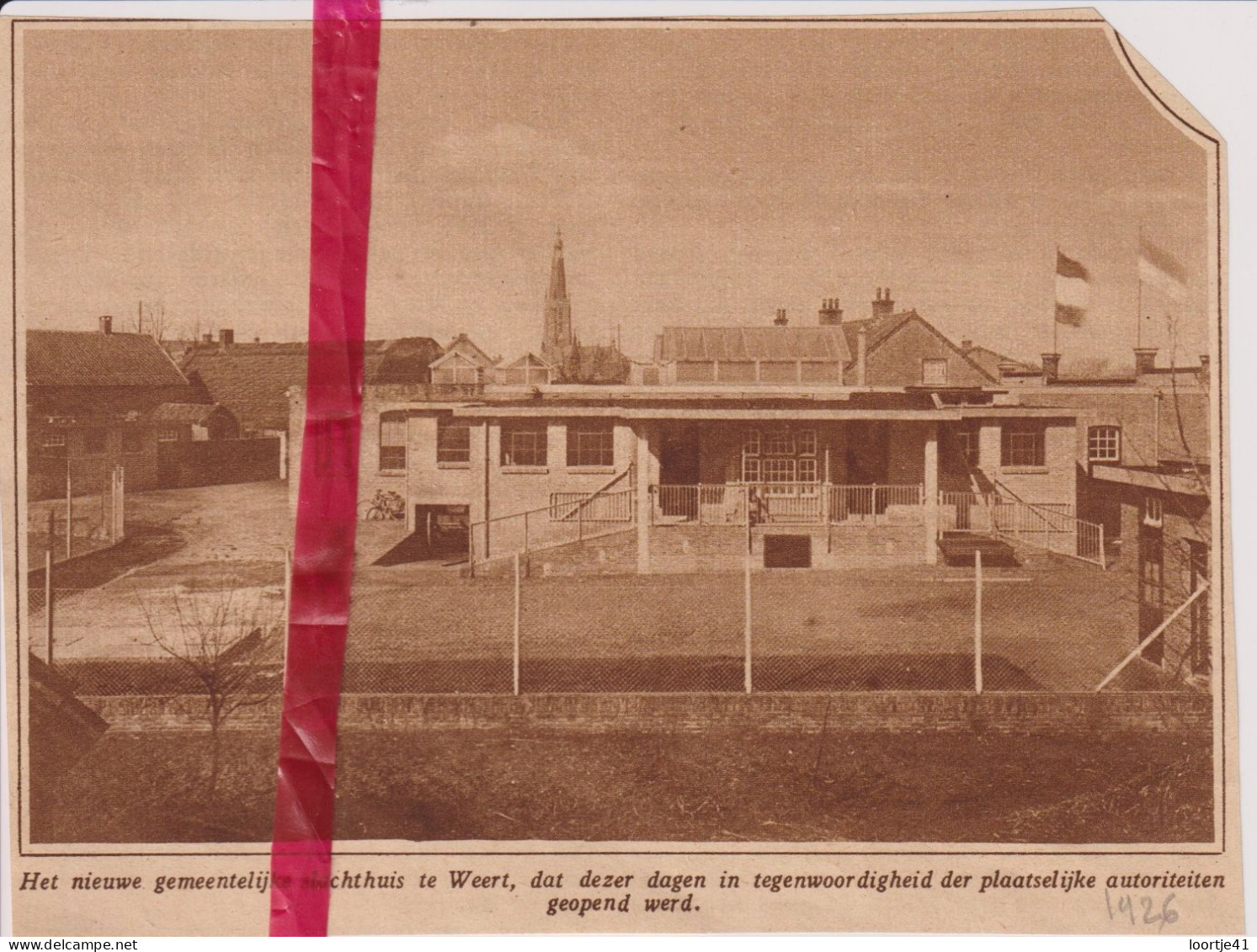Weert - Opening Nieuw Slachthuis - Orig. Knipsel Coupure Tijdschrift Magazine - 1926 - Zonder Classificatie