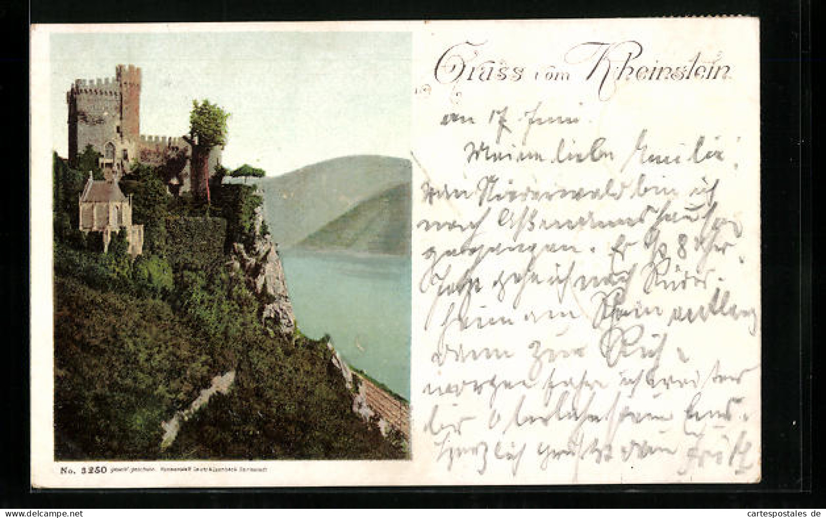 AK Trechtingshausen, Burg Rheinstein Mit Rheinblick  - Autres & Non Classés