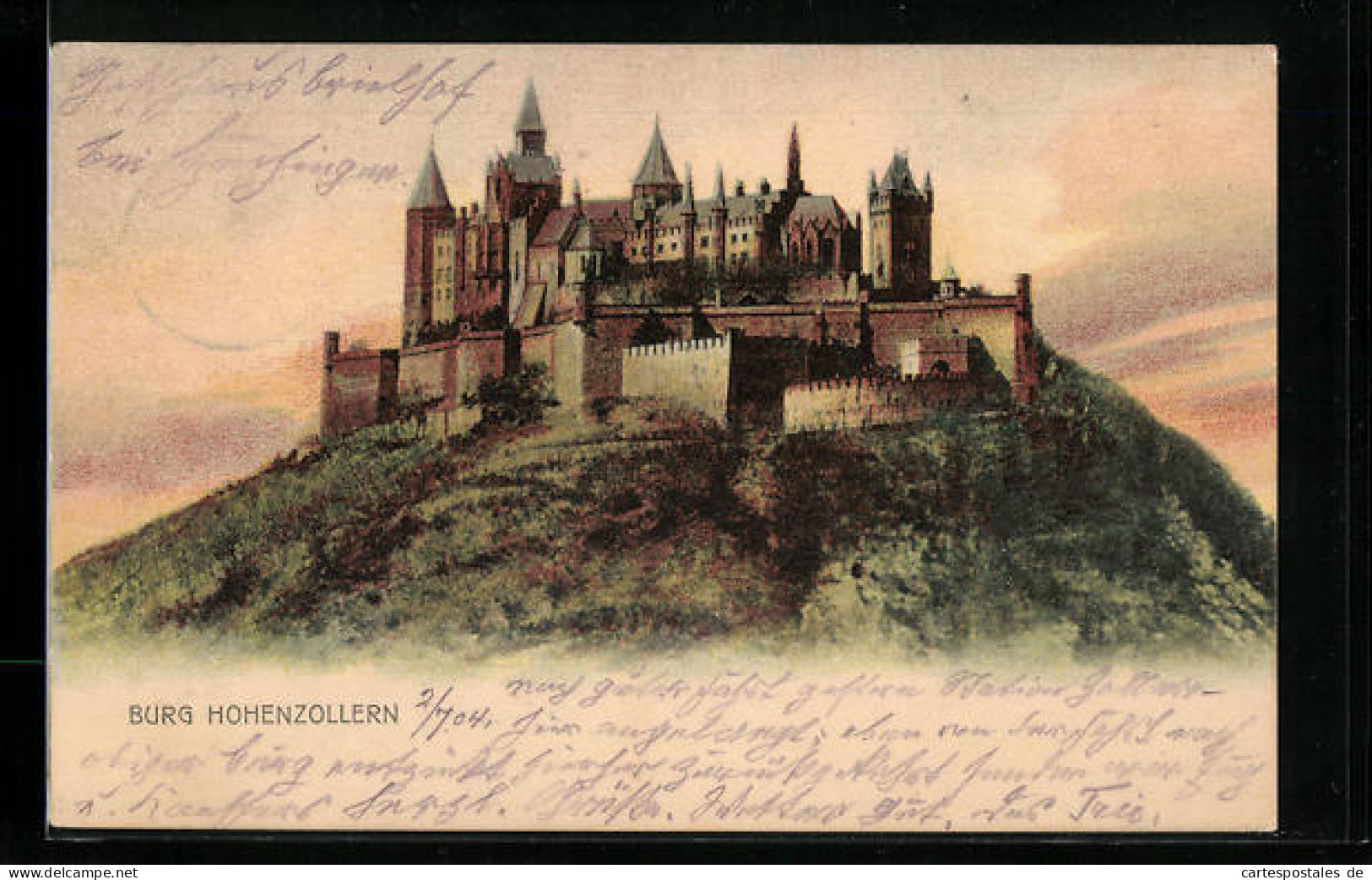 AK Bisingen, Burg Hohenzollern Im Morgenrot  - Autres & Non Classés