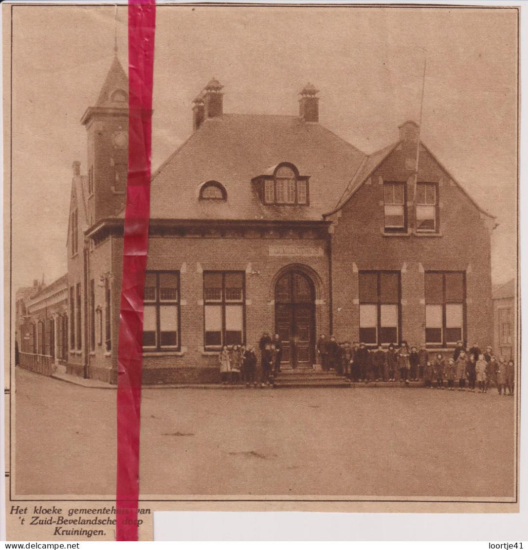 Kruiningen - Het Gemeentehuis - Orig. Knipsel Coupure Tijdschrift Magazine - 1926 - Non Classés