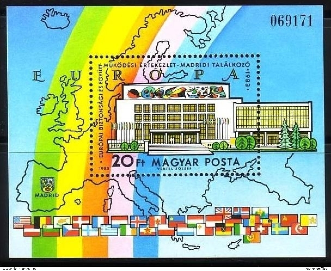 UNGARN BLOCK 168 A POSTFRISCH(MINT) KSZE MADRID 1983 - European Ideas