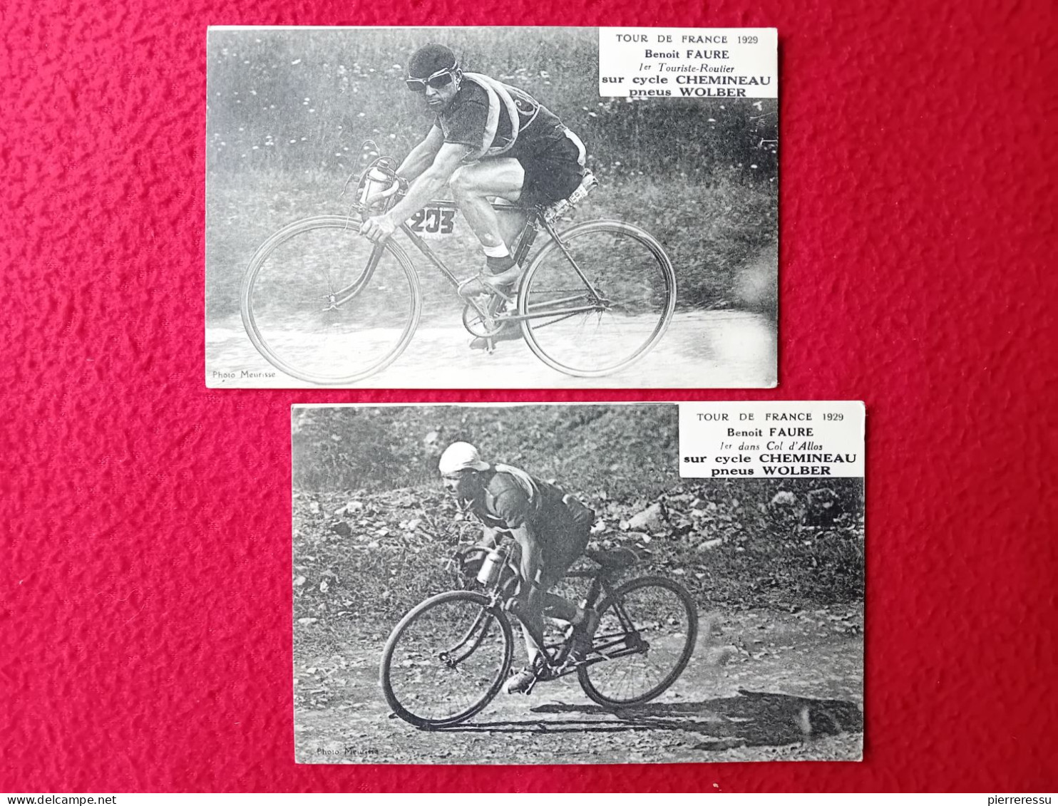 TOUR DE FRANCE 1929 BENOIT FAURE SUR CYCLE CHEMINEAU - Cyclisme