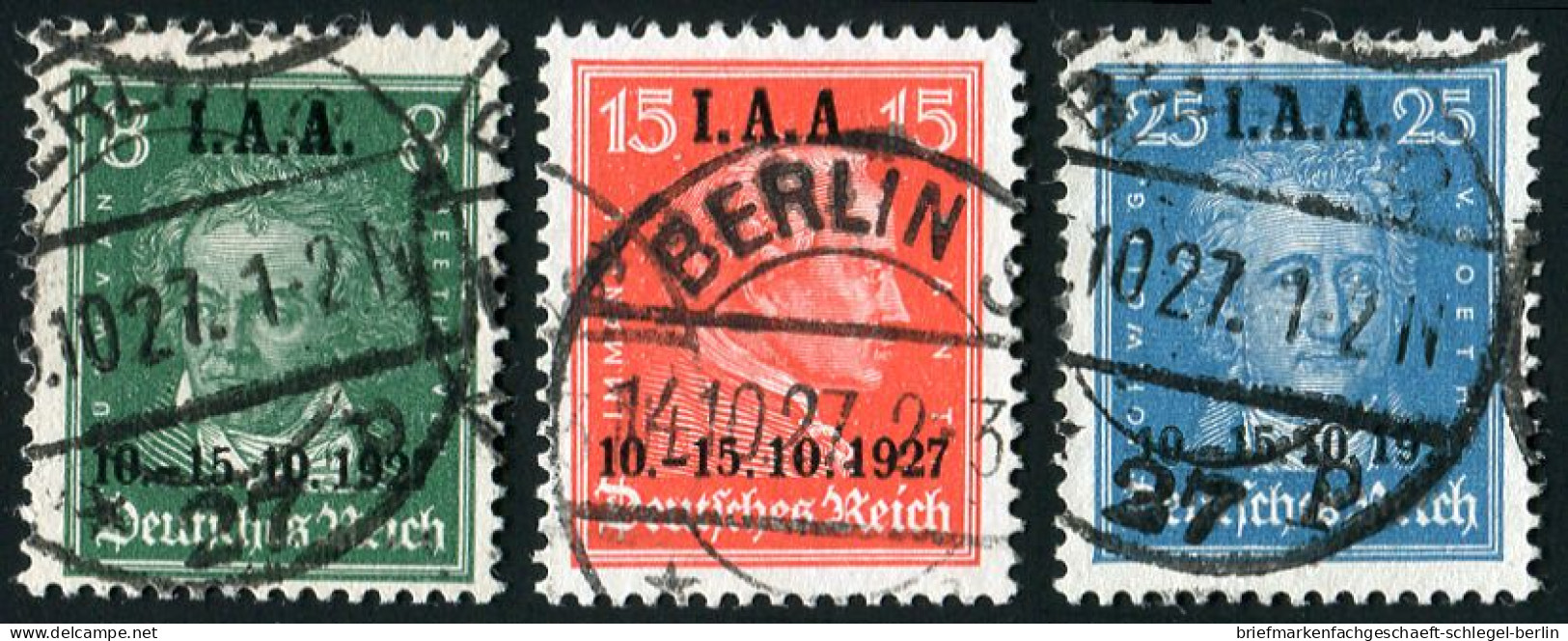Deutsches Reich, 1927, 407-09, Gestempelt - Other & Unclassified