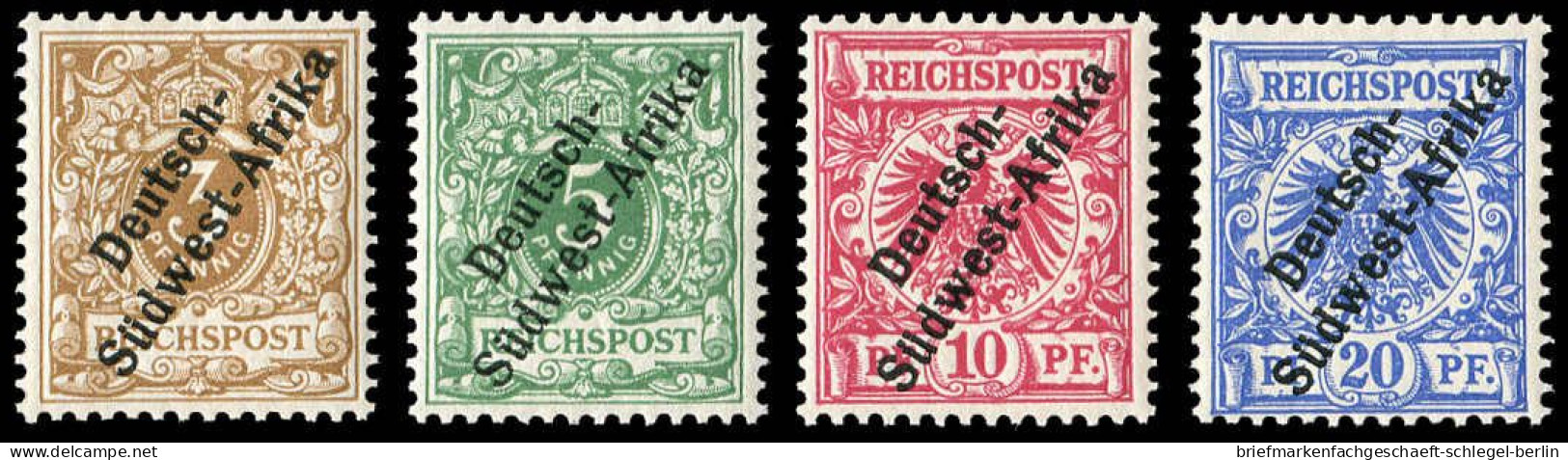 Deutsche Kolonien Südwestafrika, 1897, 1-4, Postfrisch - Deutsch-Südwestafrika