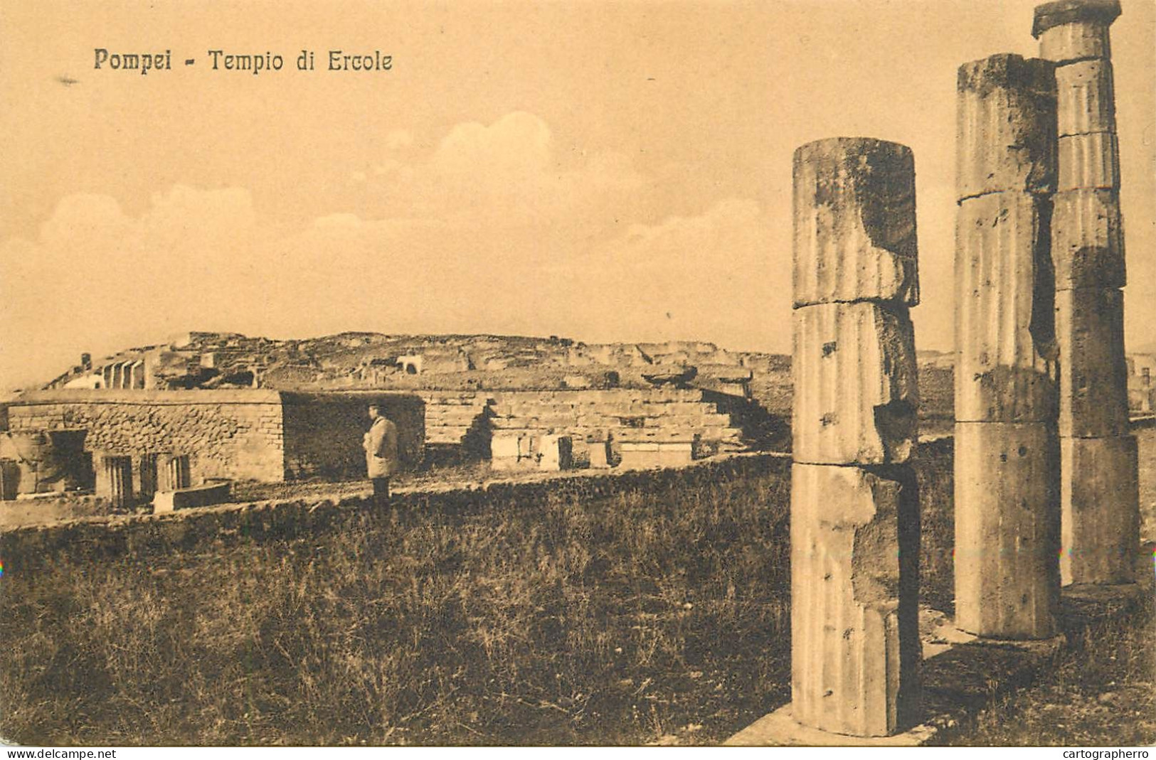 Postcard Italy Pompei Tempio Di Ercole - Other & Unclassified