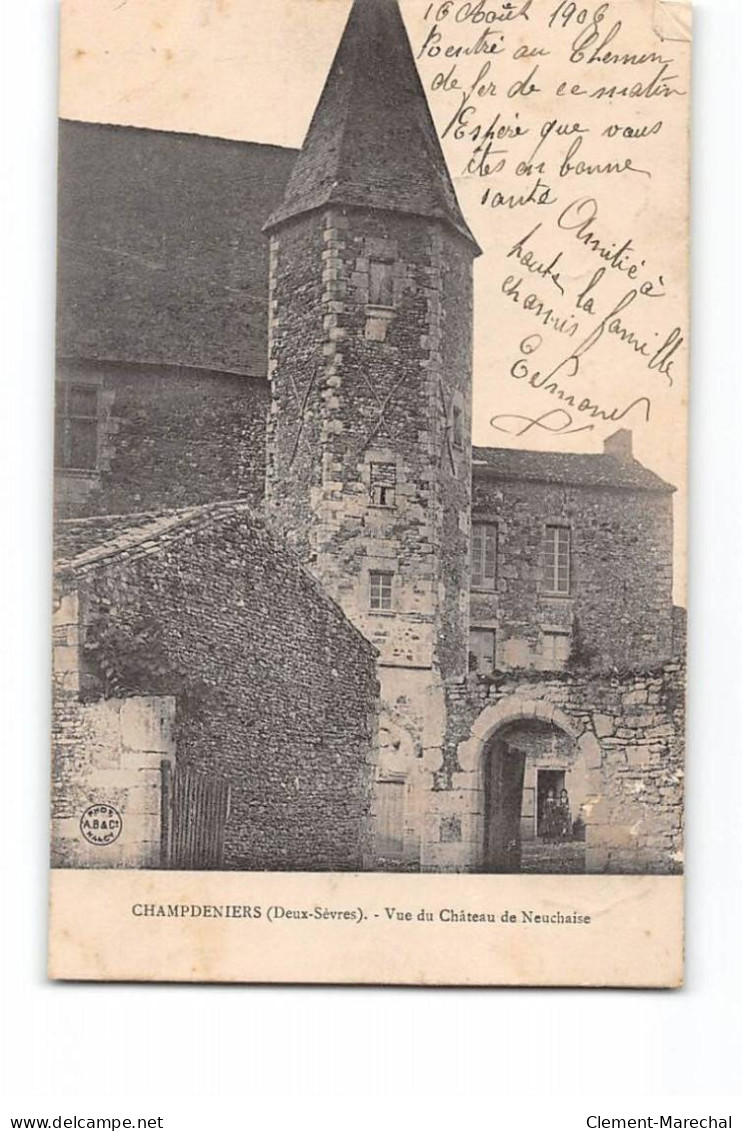 CHAMPDENIERS - Vue Du Château De Neuchaise - Très Bon état - Champdeniers Saint Denis