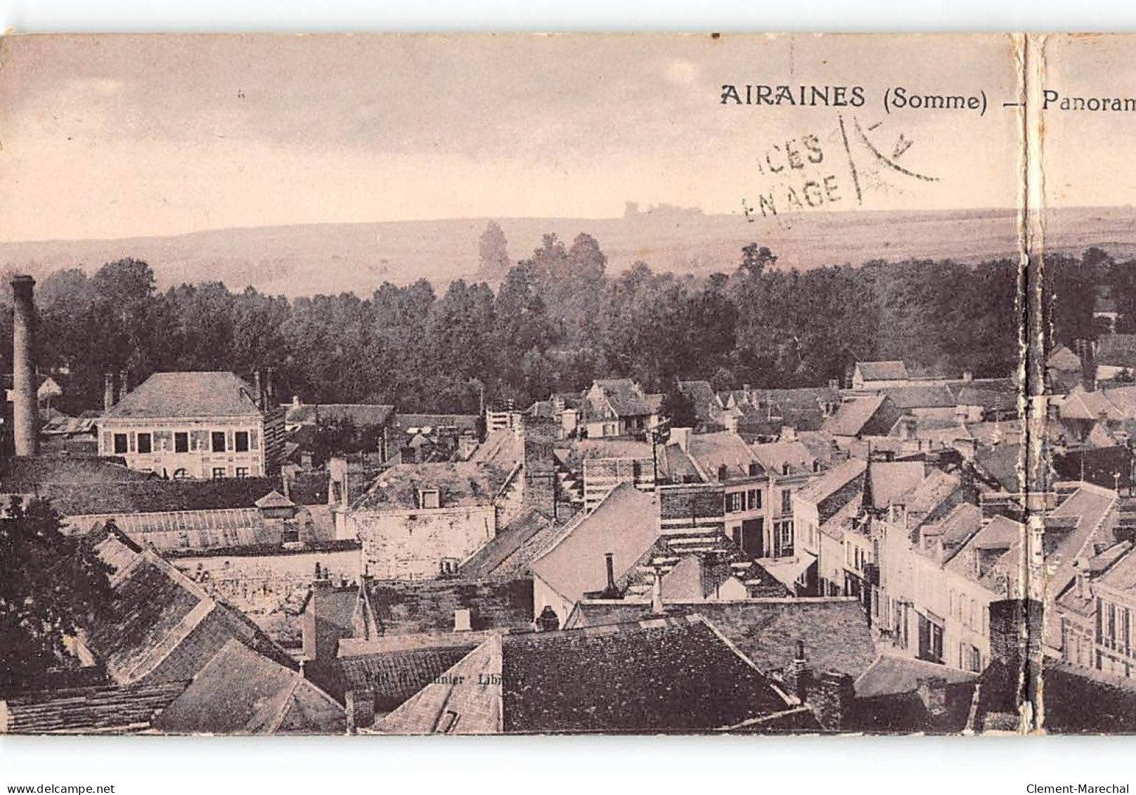 AIRAINES - Panorama Vu Du Château - Carte Panoramique - état - Sonstige & Ohne Zuordnung